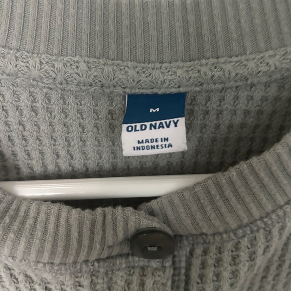 Old Navy Waffle Knit Henley Sweater Medium Green Women’s - Picture 2 of 10